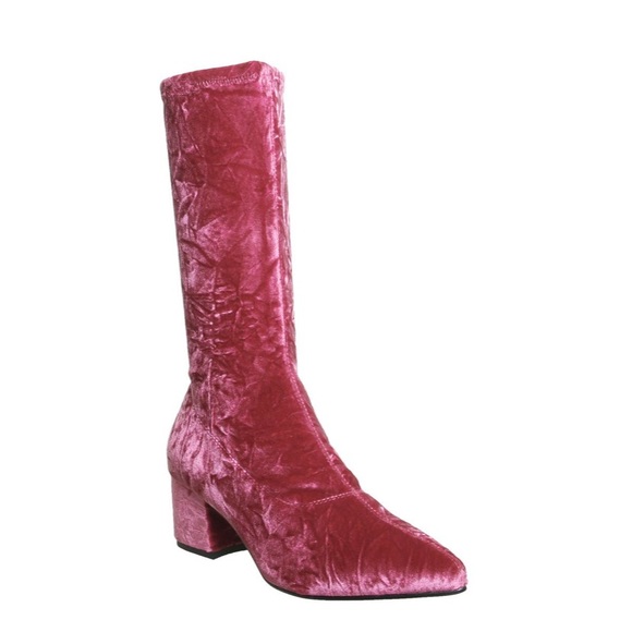 Vagabond Shoemakers NWOT pink velvet Mya boot - Picture 3 of 10